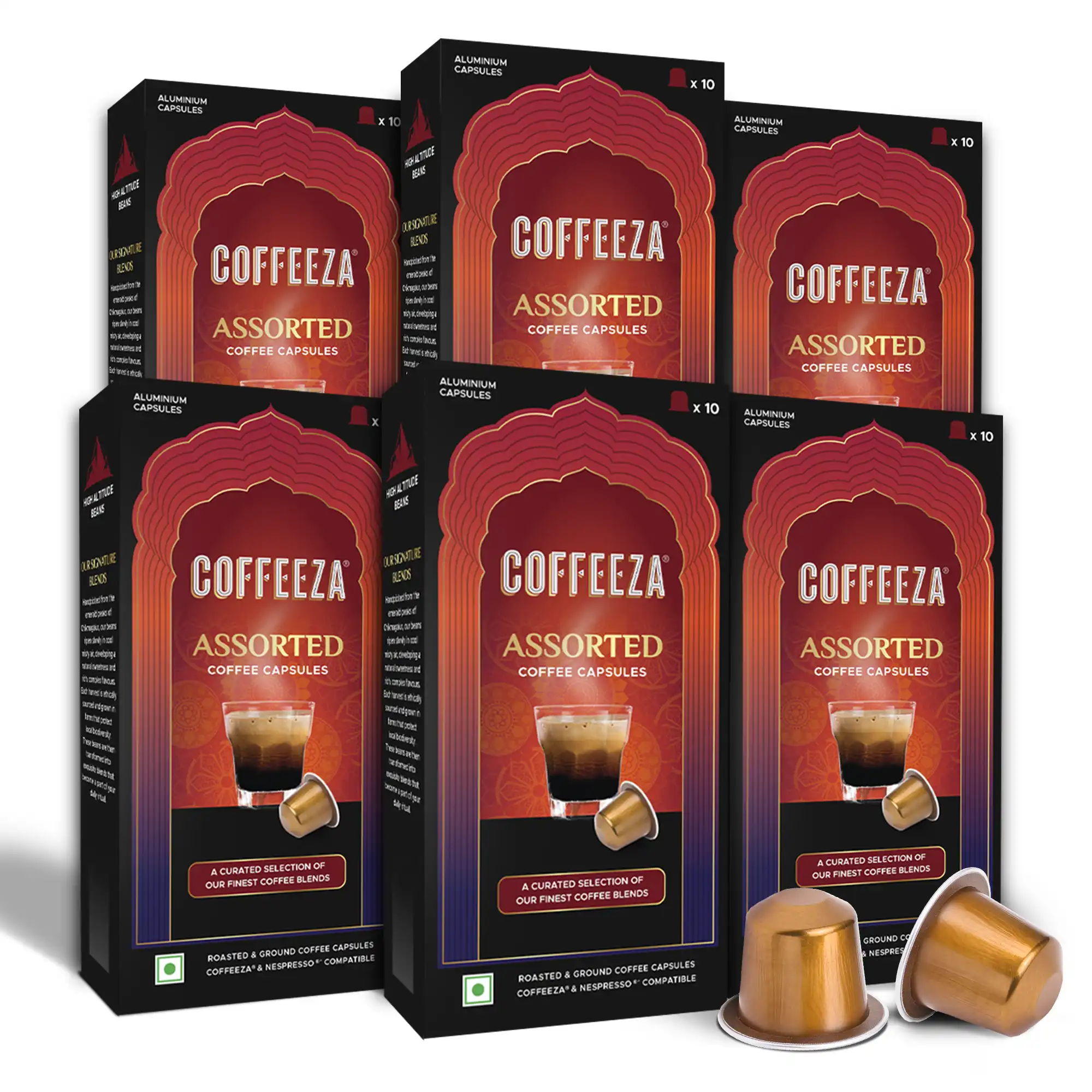 Coffeeza Assorted Box of 10 Coffee Capsules – Classico, Intenso, Cremoso, Forte, and Mysore Nuggets - Image 10