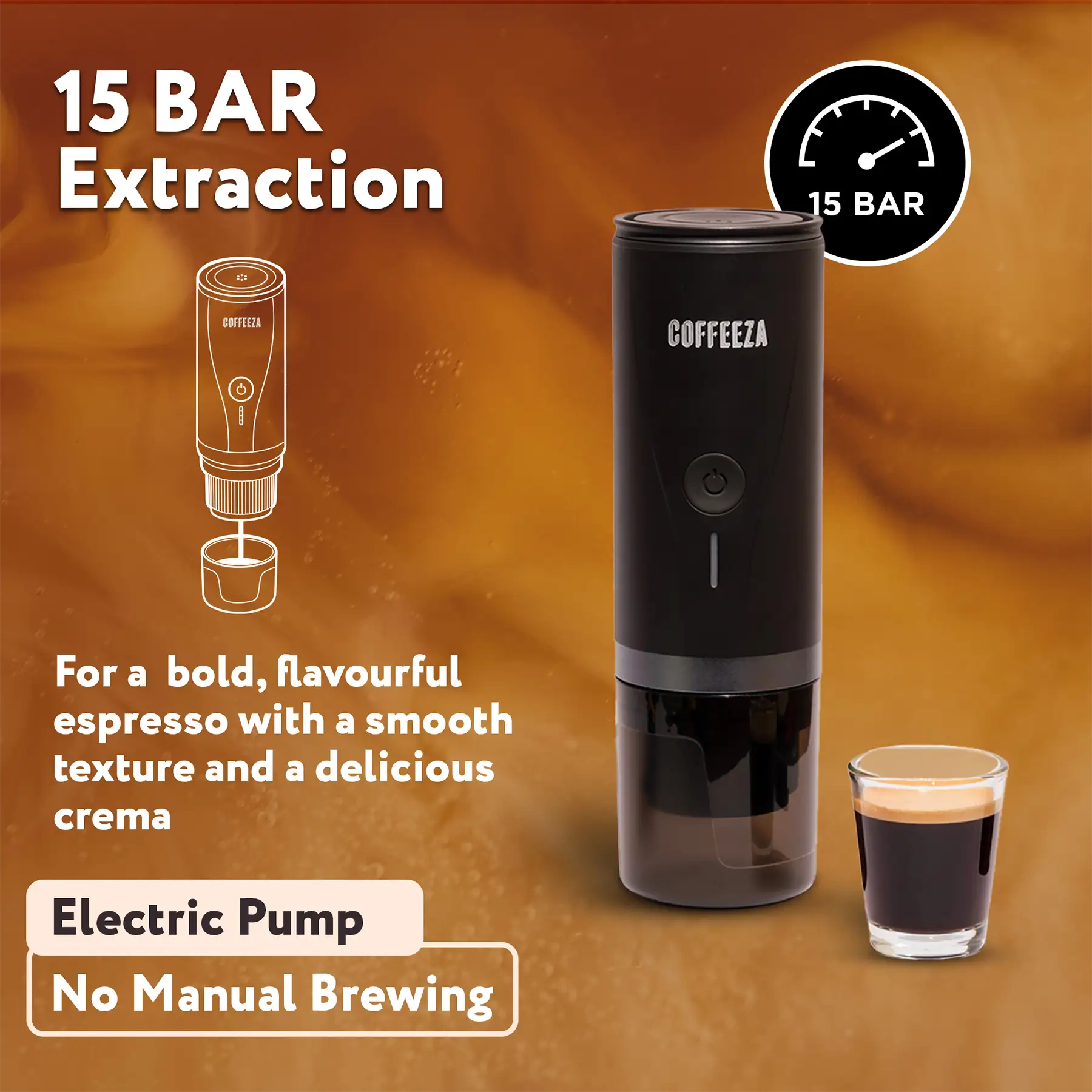 Finero Mini Portable Coffee Machine + 10 FREE Coffee Capsules + 1 Year Membership Benefits - Image 7