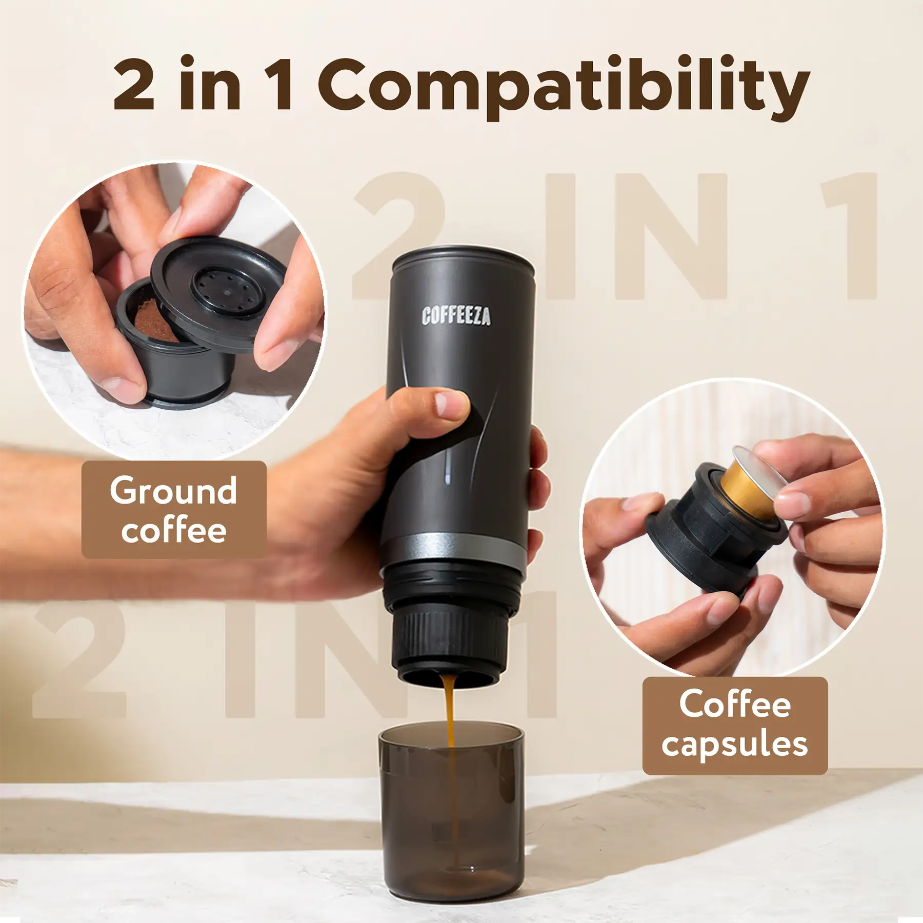 Finero Mini Portable Coffee Machine + 10 FREE Coffee Capsules + 1 Year Membership Benefits - Image 8