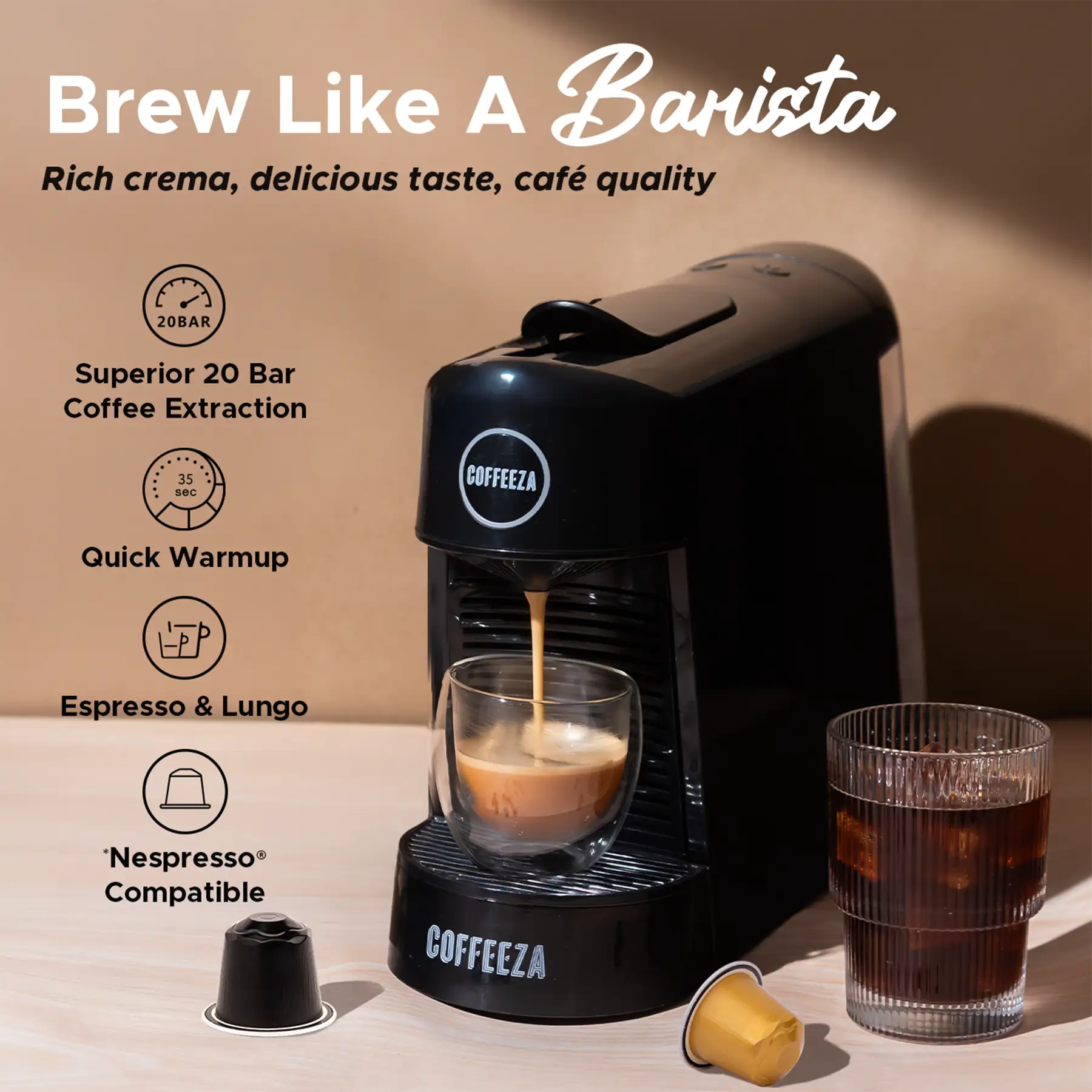 Finero Next Coffee Machine + 10 FREE Coffee Capsules + 1 Year Membership Benefits - Image 3